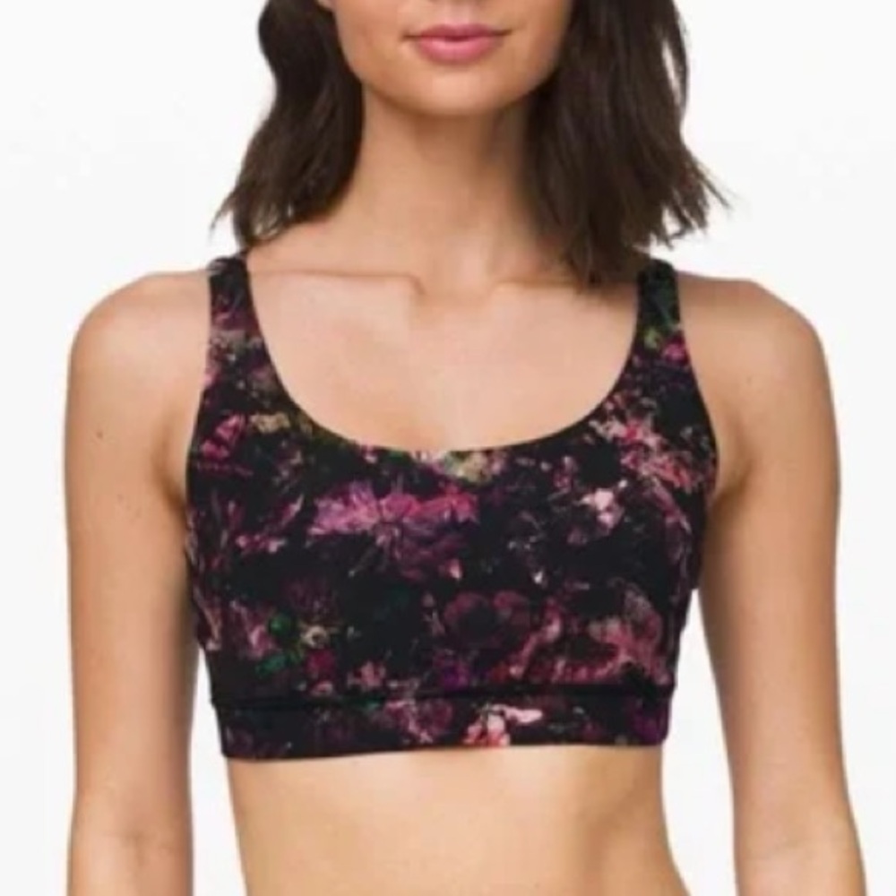 Lululemon Energy sport Bra Floral Illusion Antique‎ White Multi